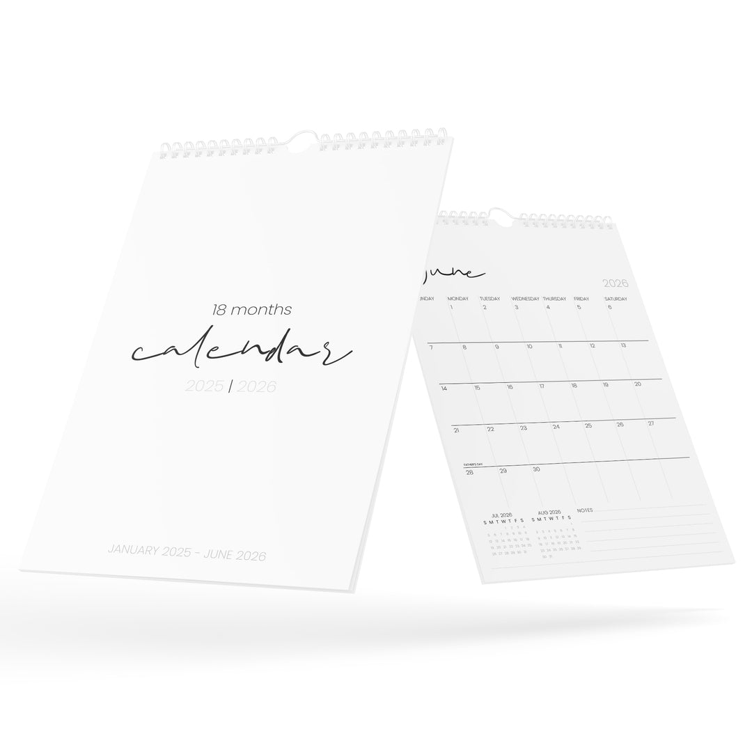Cursive Calendar 2025 | 18 Months | 11x17