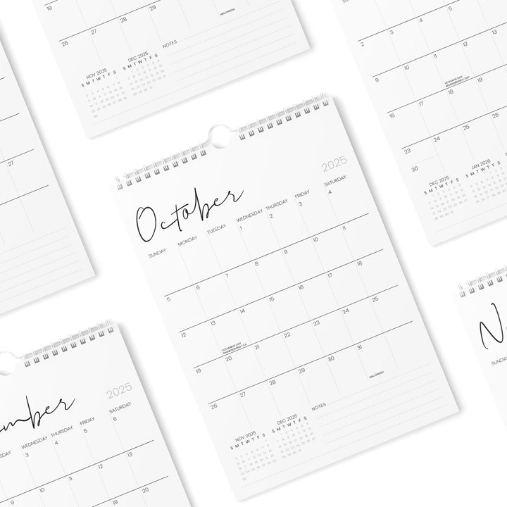 Cursive Calendar 2025 | 18 Months | 11x17