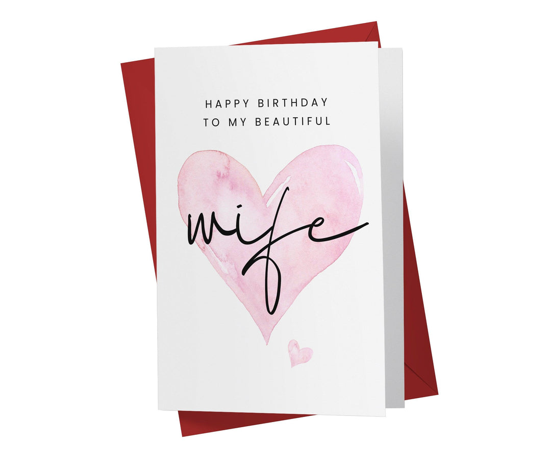 Beautiful Wife | Sweet Birthday Card - Kartoprint