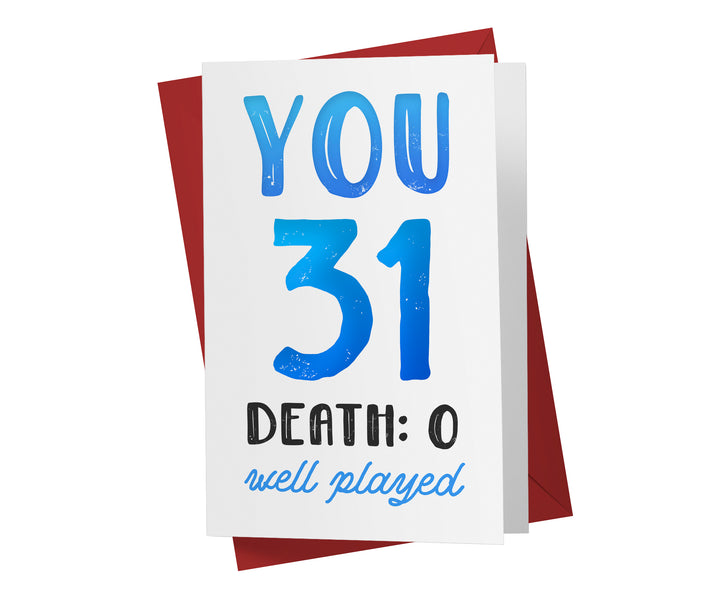 You vs. Death | 31st Birthday Card