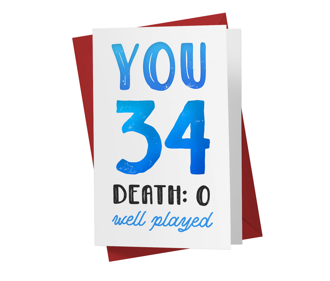 You vs. Death | 34th Birthday Card