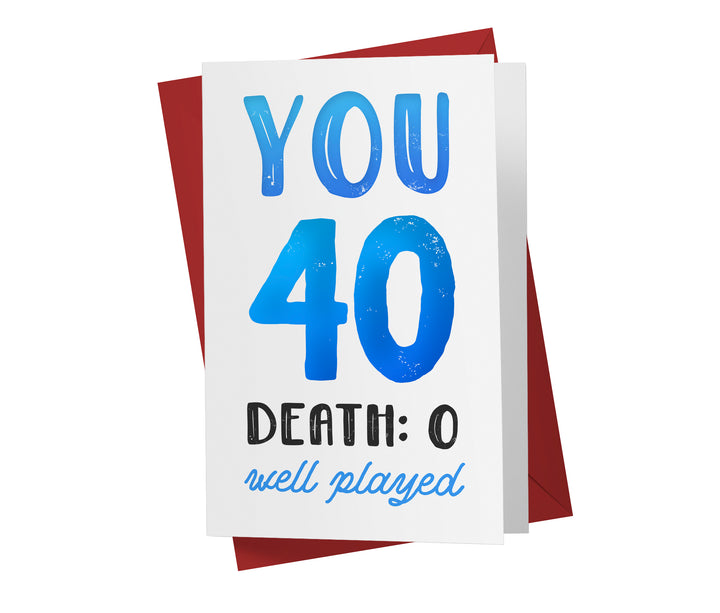 You vs. Death | 40th Birthday Card