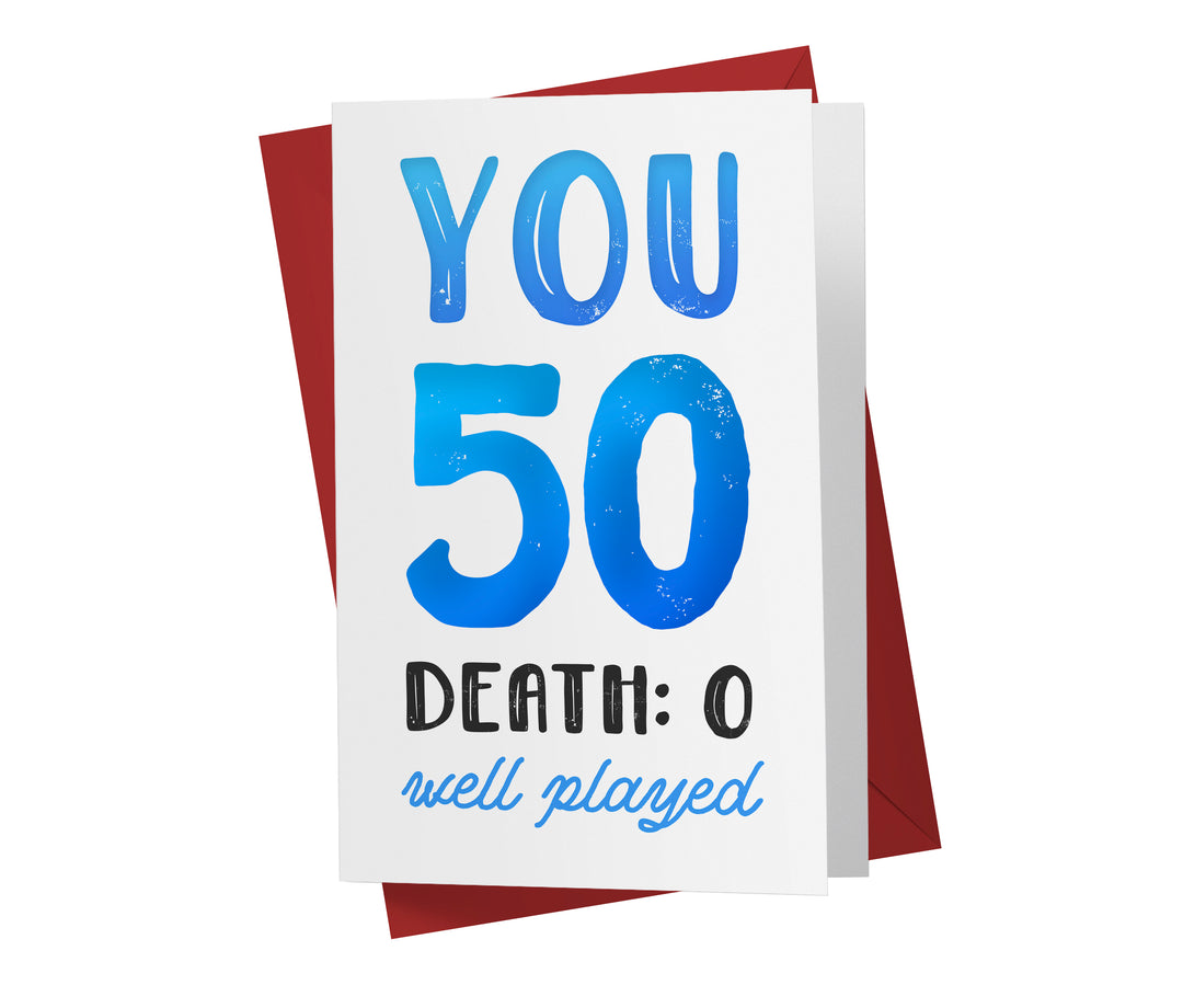 You vs. Death | 50th Birthday Card