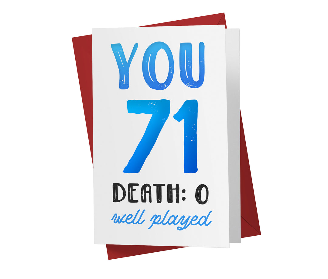 You vs. Death | 71st Birthday Card