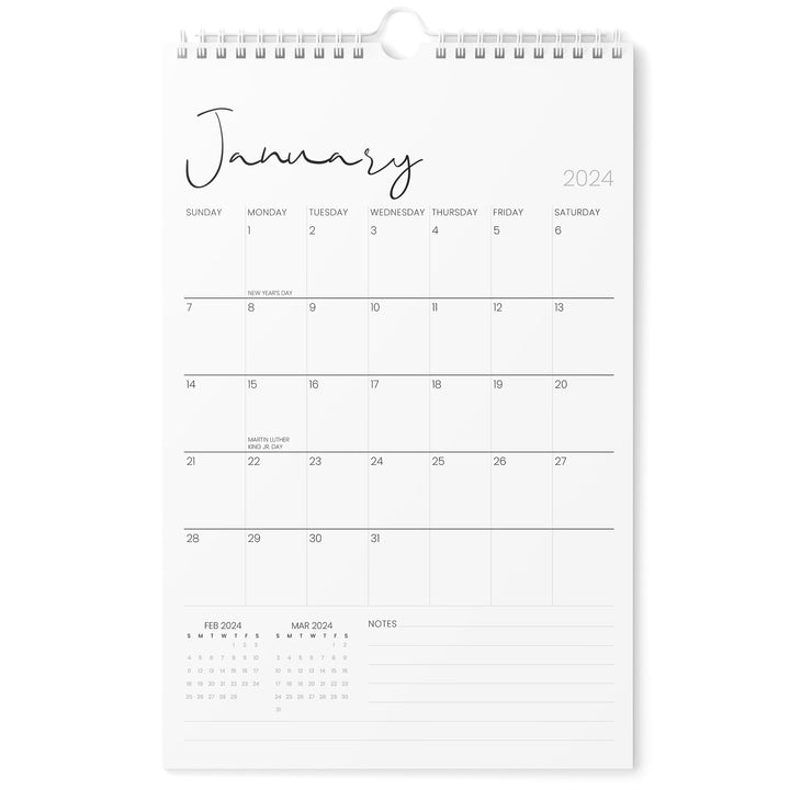 Cursive Calendar 2024 | 18 Months | 11x17