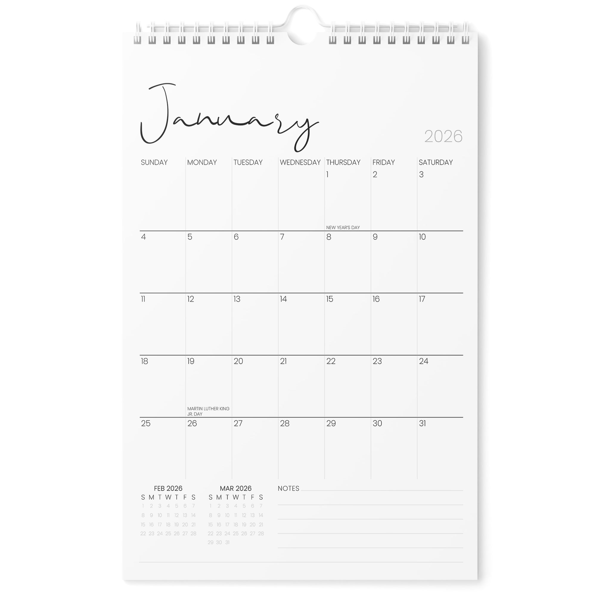 Cursive Calendar 2026 | 18 Months | 11x17 – Kartoprint