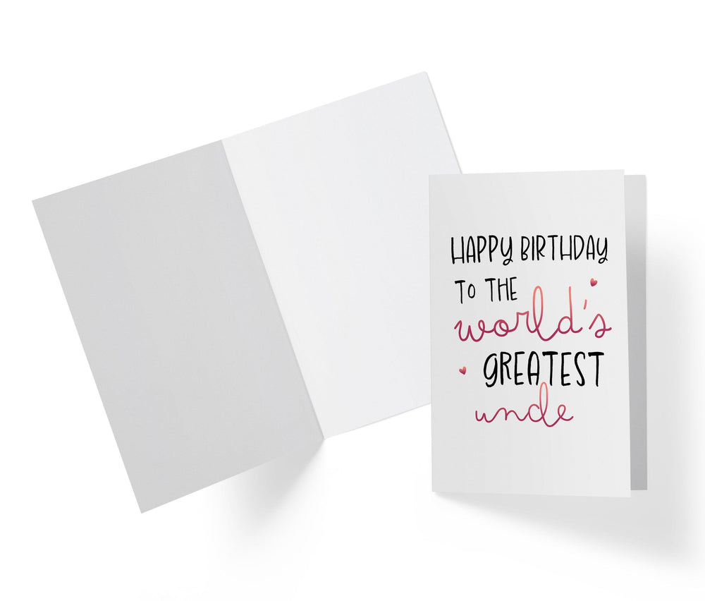 World's Greatest Uncle | Sweet Birthday Card - Kartoprint