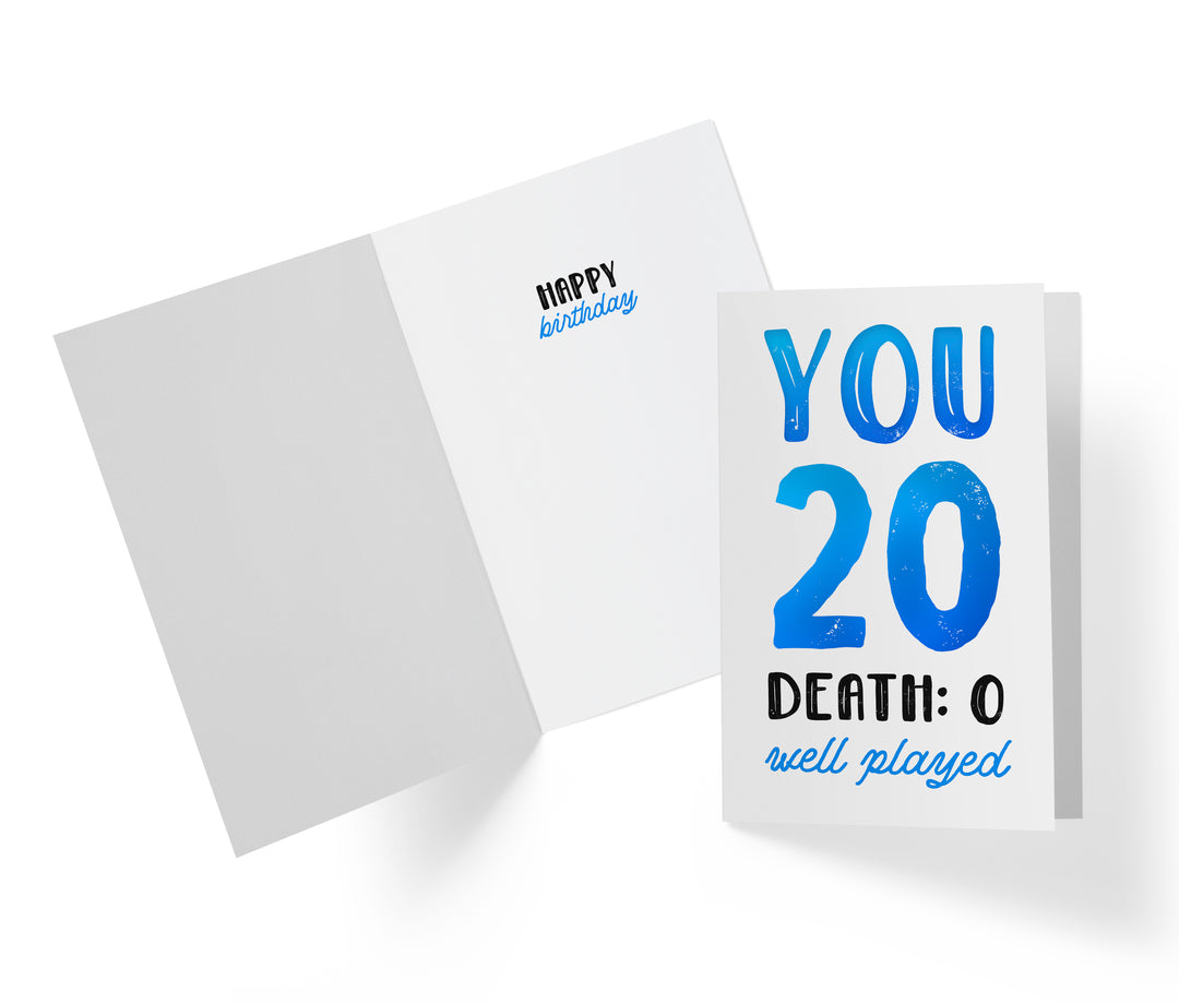You vs. Death | 20th Birthday Card