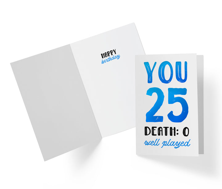 You vs. Death | 25th Birthday Card