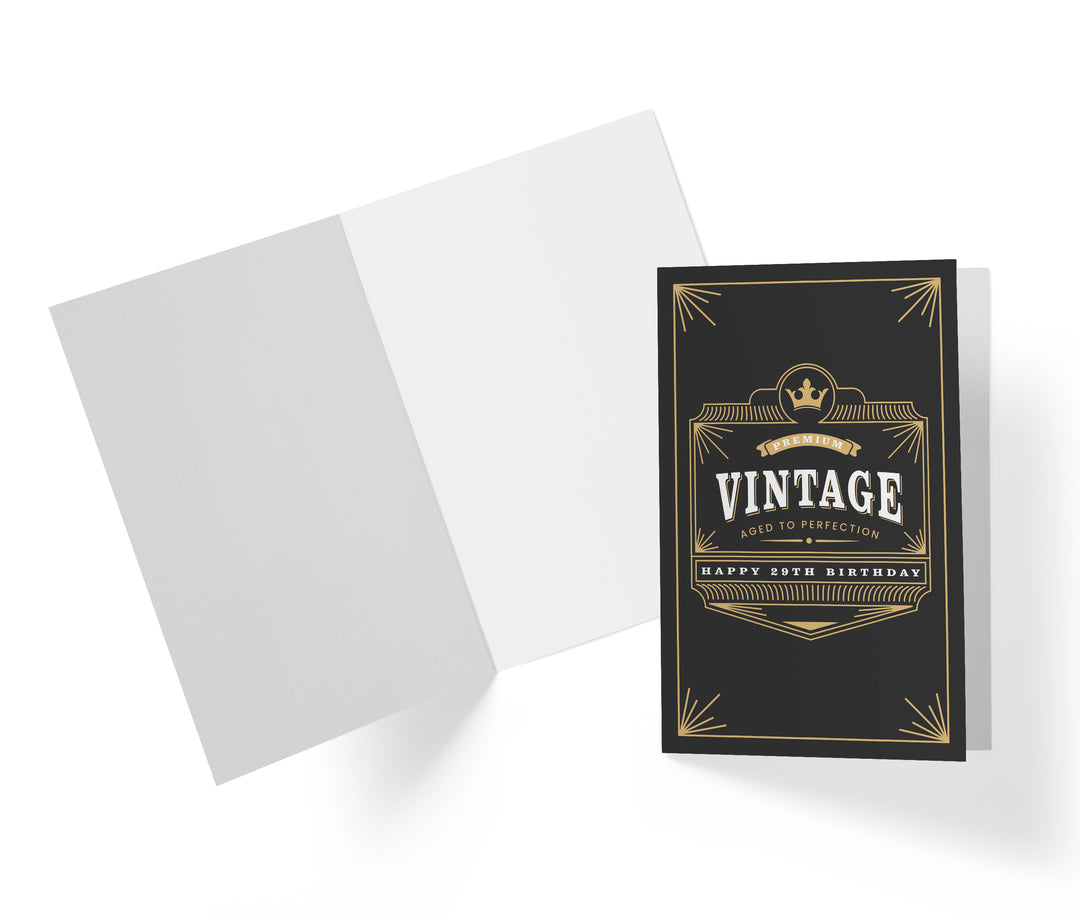 Vintage, Age to Perfection | 29th Birthday Card