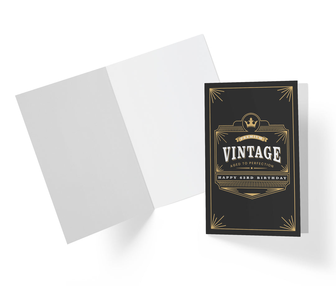 Vintage, Age to Perfection | 63rd Birthday Card