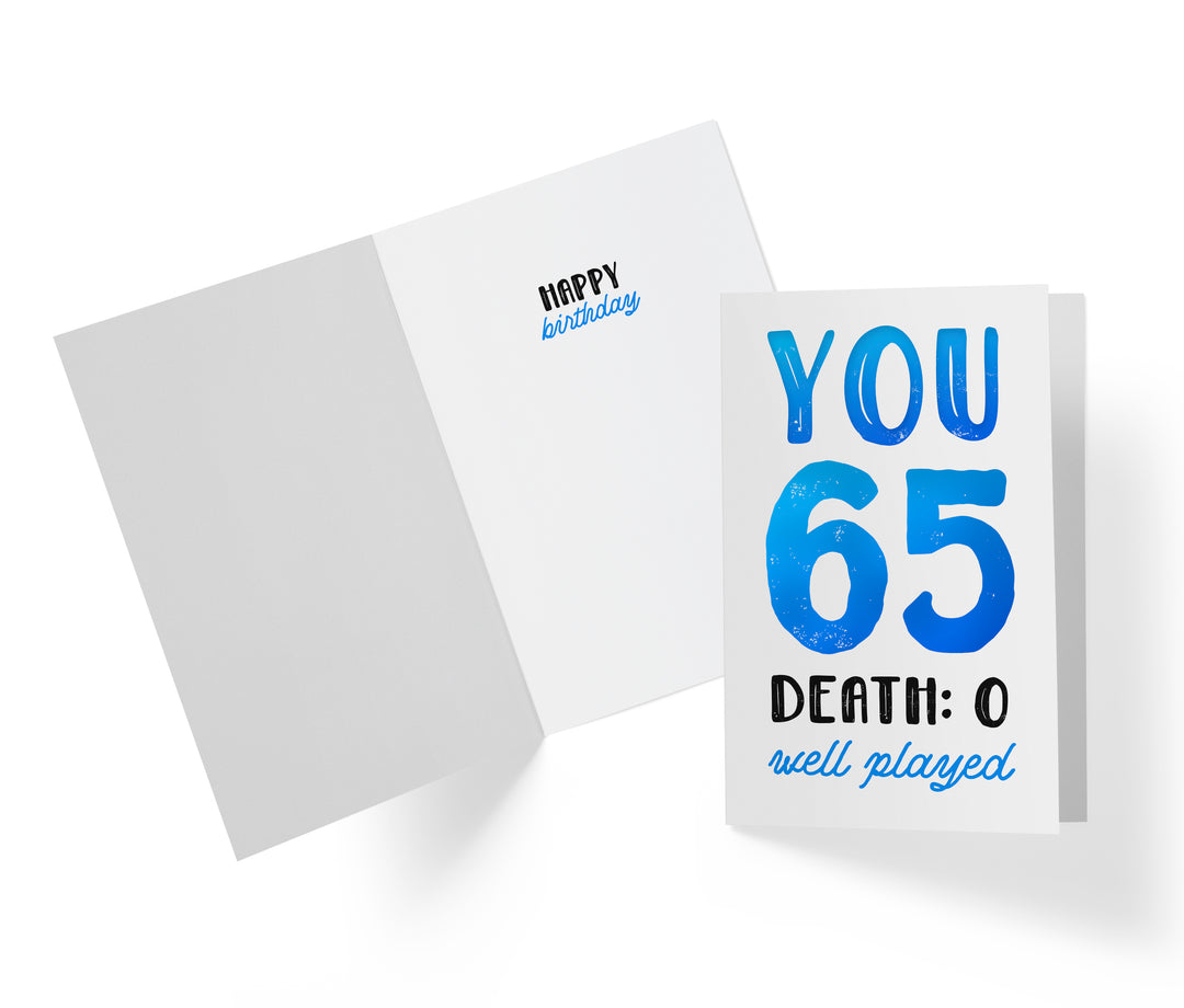 You vs. Death | 65th Birthday Card
