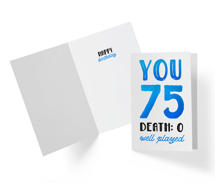You vs. Death | 75th Birthday Card