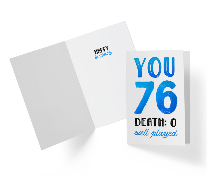You vs. Death | 76th Birthday Card