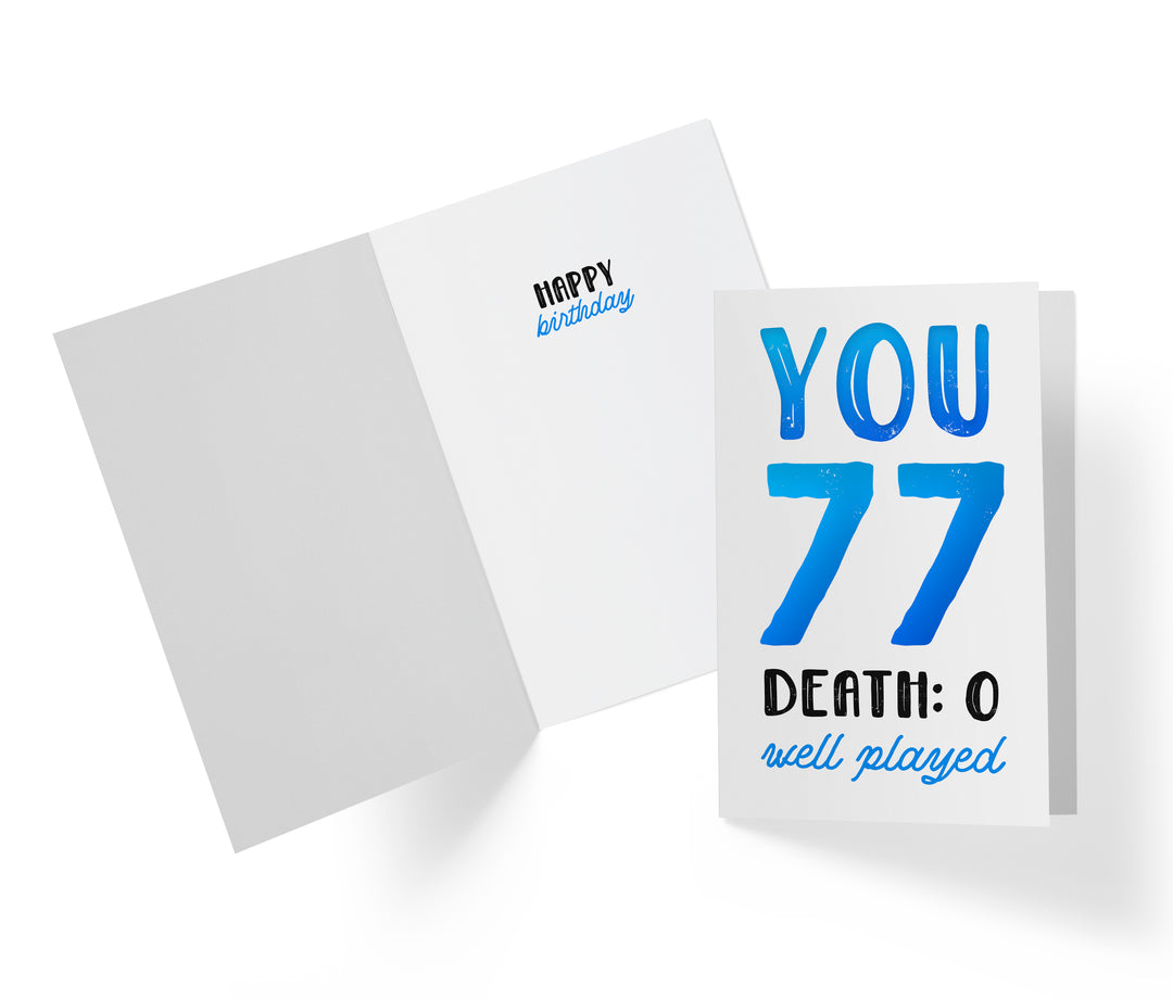 You vs. Death | 77th Birthday Card