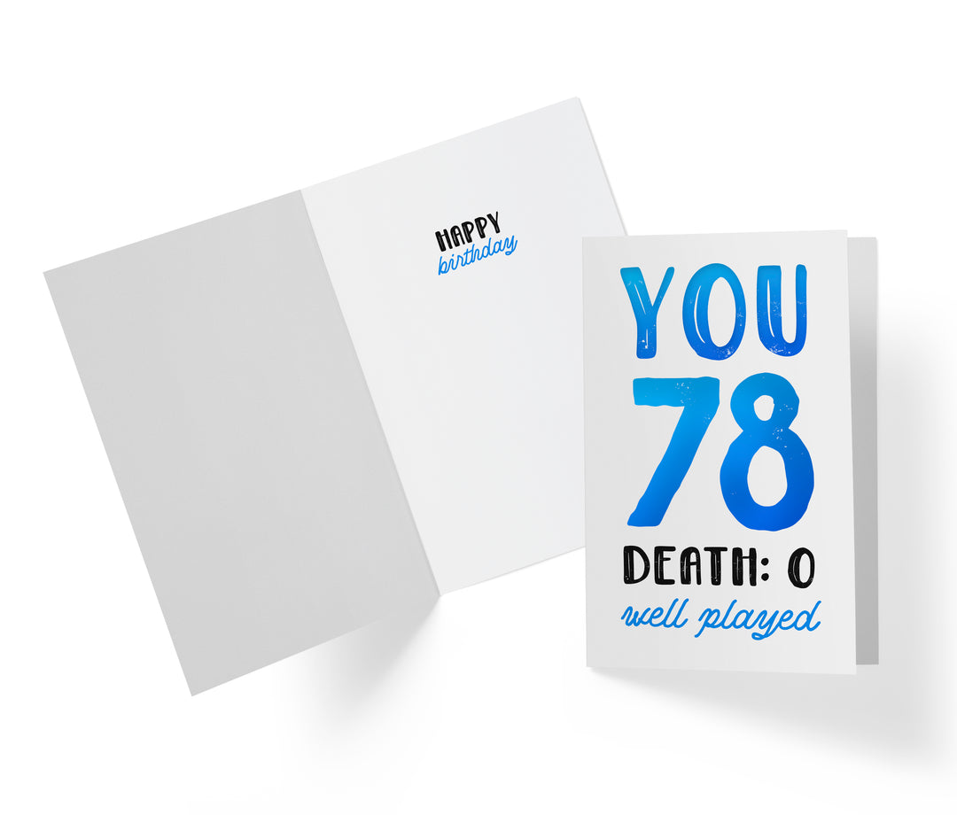 You vs. Death | 78th Birthday Card