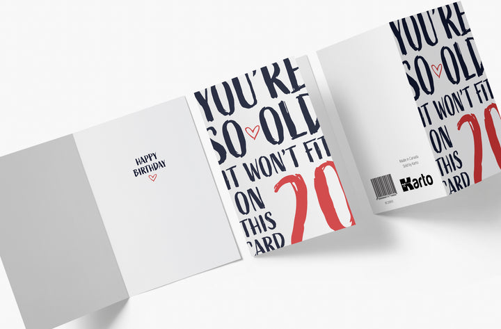 You're so Old it Won't Fit | 20th Birthday Card