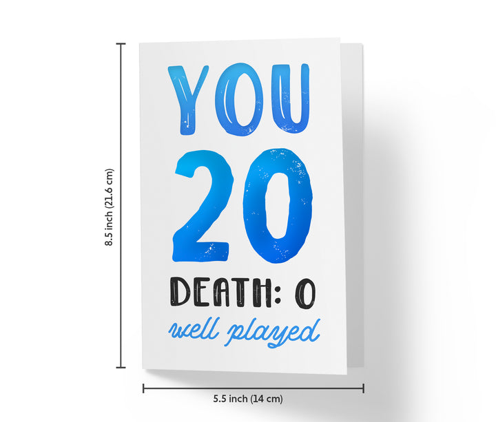 You vs. Death | 20th Birthday Card