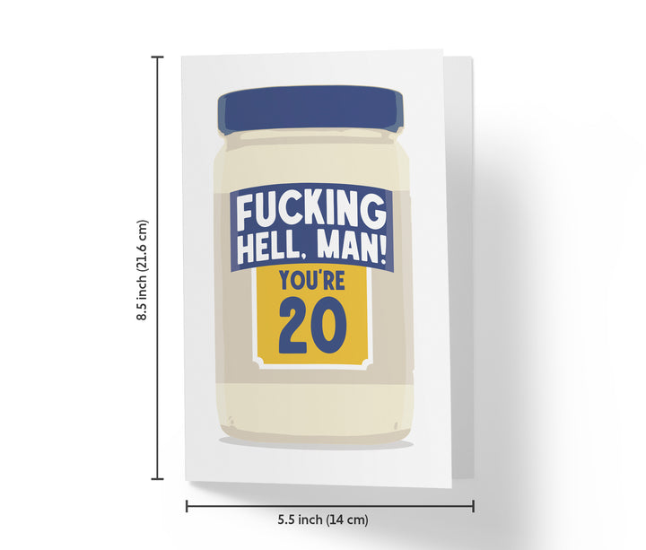 Fucking Hellman, You're Old | 20th Birthday Card