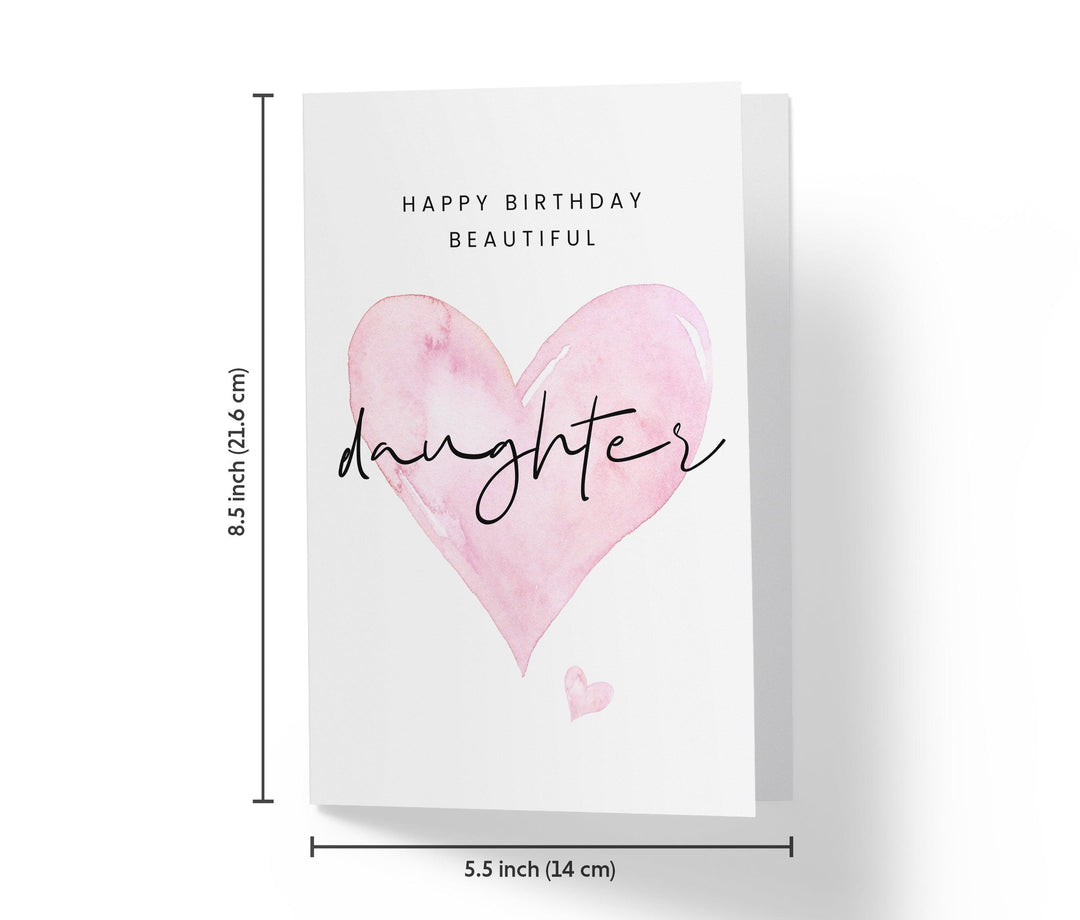 Beautiful Daughter | Sweet Birthday Card - Kartoprint
