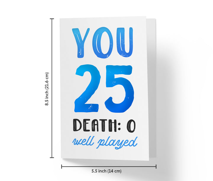 You vs. Death | 25th Birthday Card