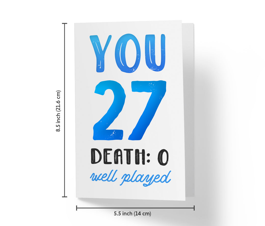 You vs. Death | 27th Birthday Card