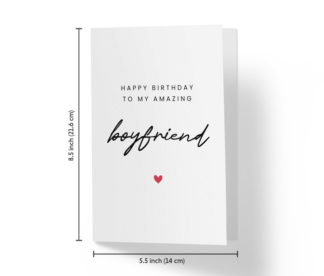 Happy Birthday to My Amazing Boyfriend | Sweet Birthday Card