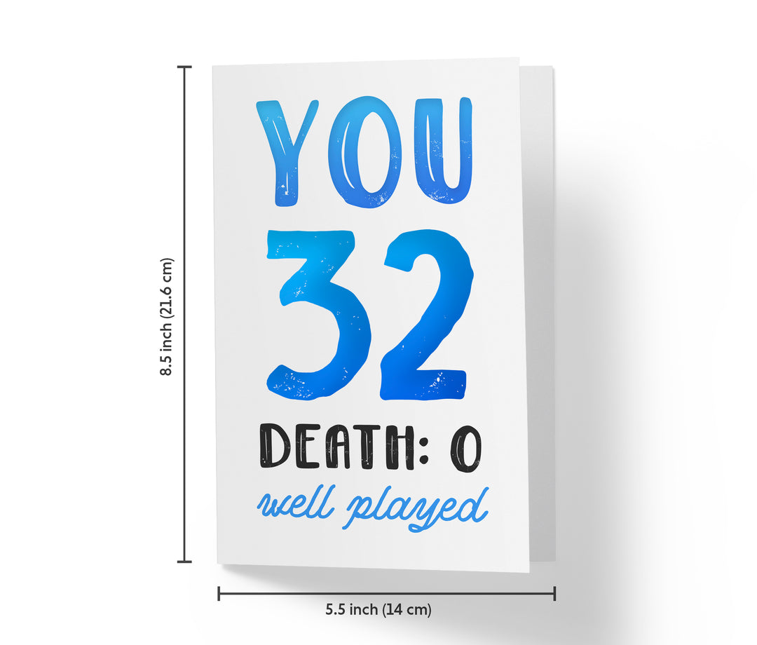 You vs. Death | 32nd Birthday Card
