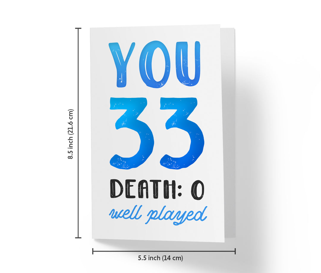You vs. Death | 33rd Birthday Card