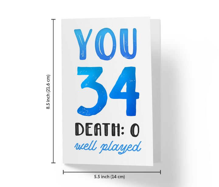 You vs. Death | 34th Birthday Card