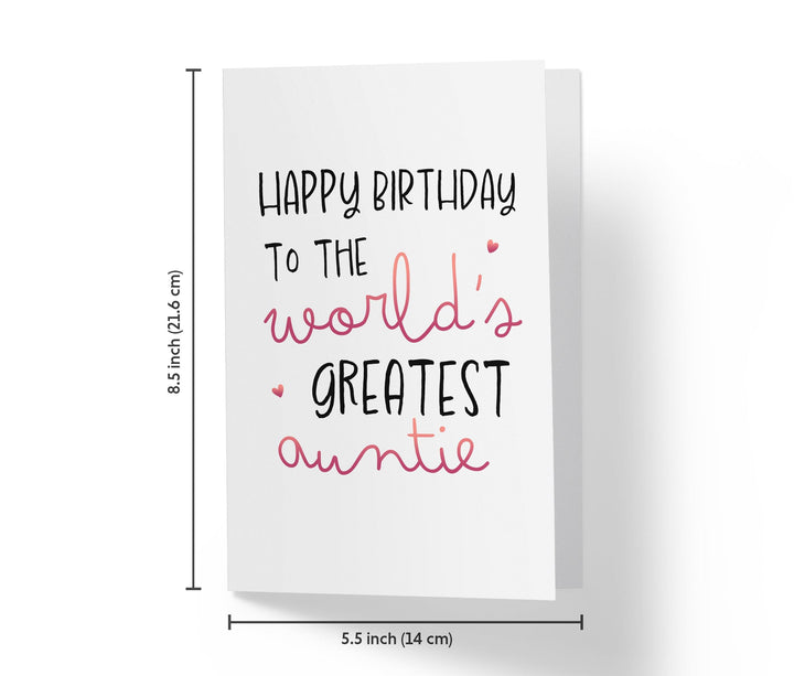 Greatest Auntie | Sweet Birthday Card - Kartoprint