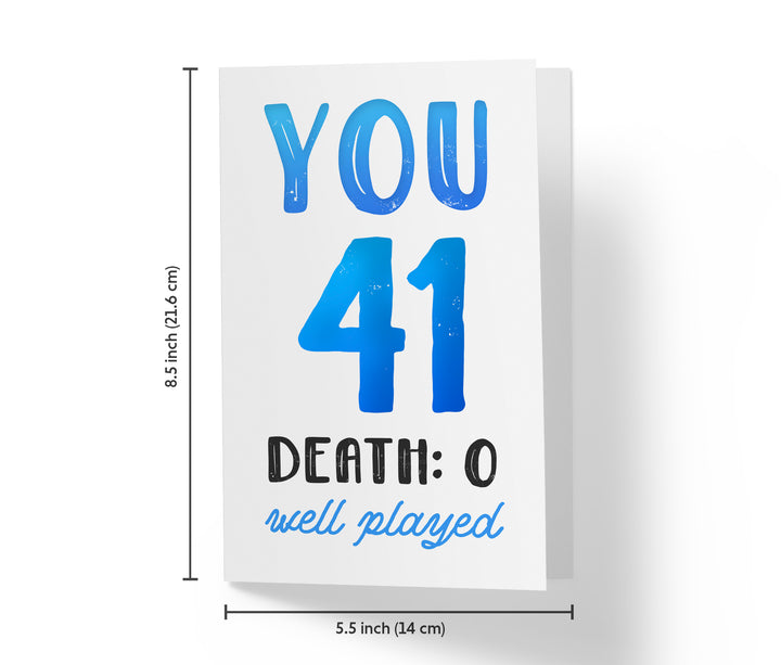 You vs. Death | 41st Birthday Card