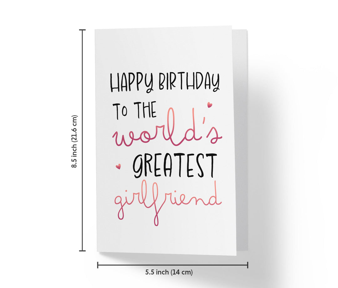 World's Greatest Girlfriend | Sweet Birthday Card - Kartoprint