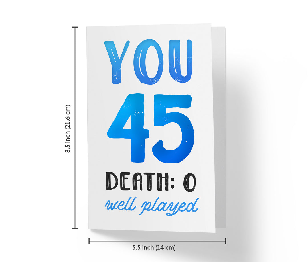 You vs. Death | 45th Birthday Card