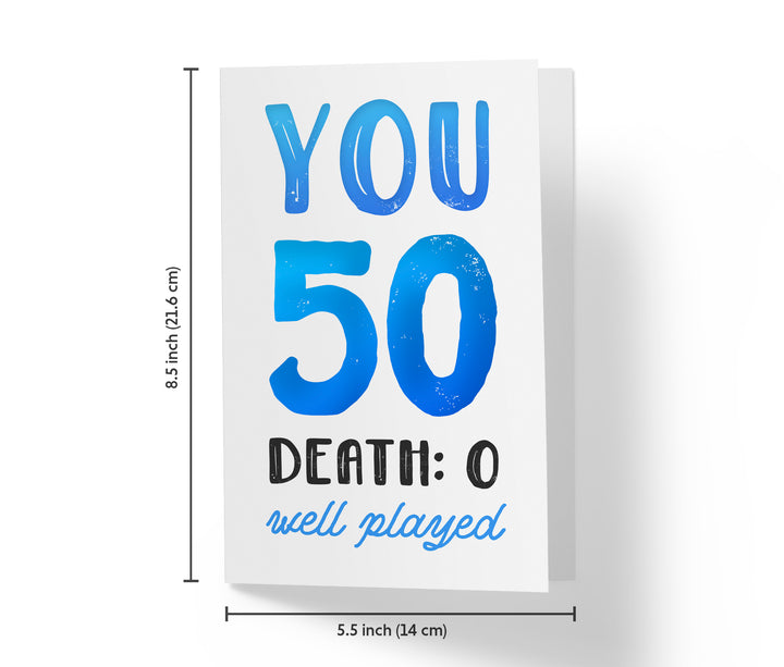 You vs. Death | 50th Birthday Card