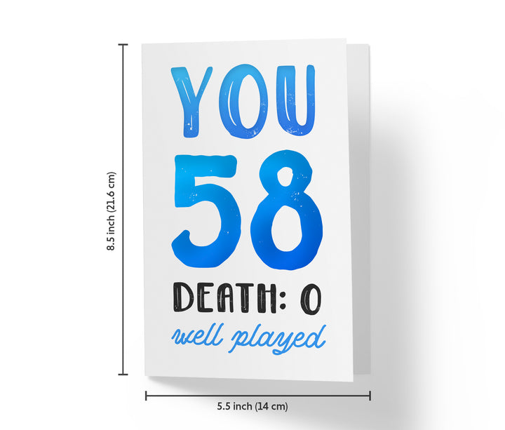 You vs. Death | 58th Birthday Card
