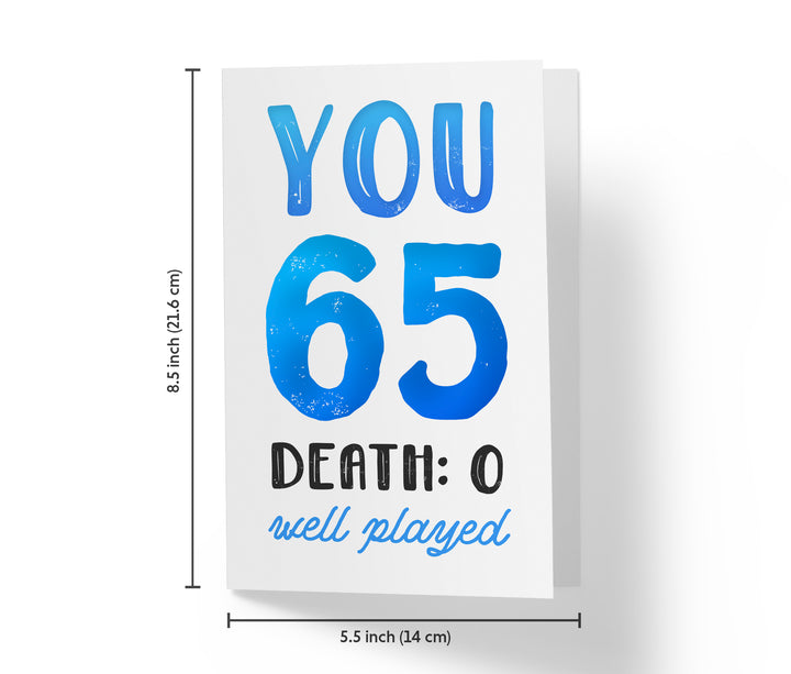 You vs. Death | 65th Birthday Card