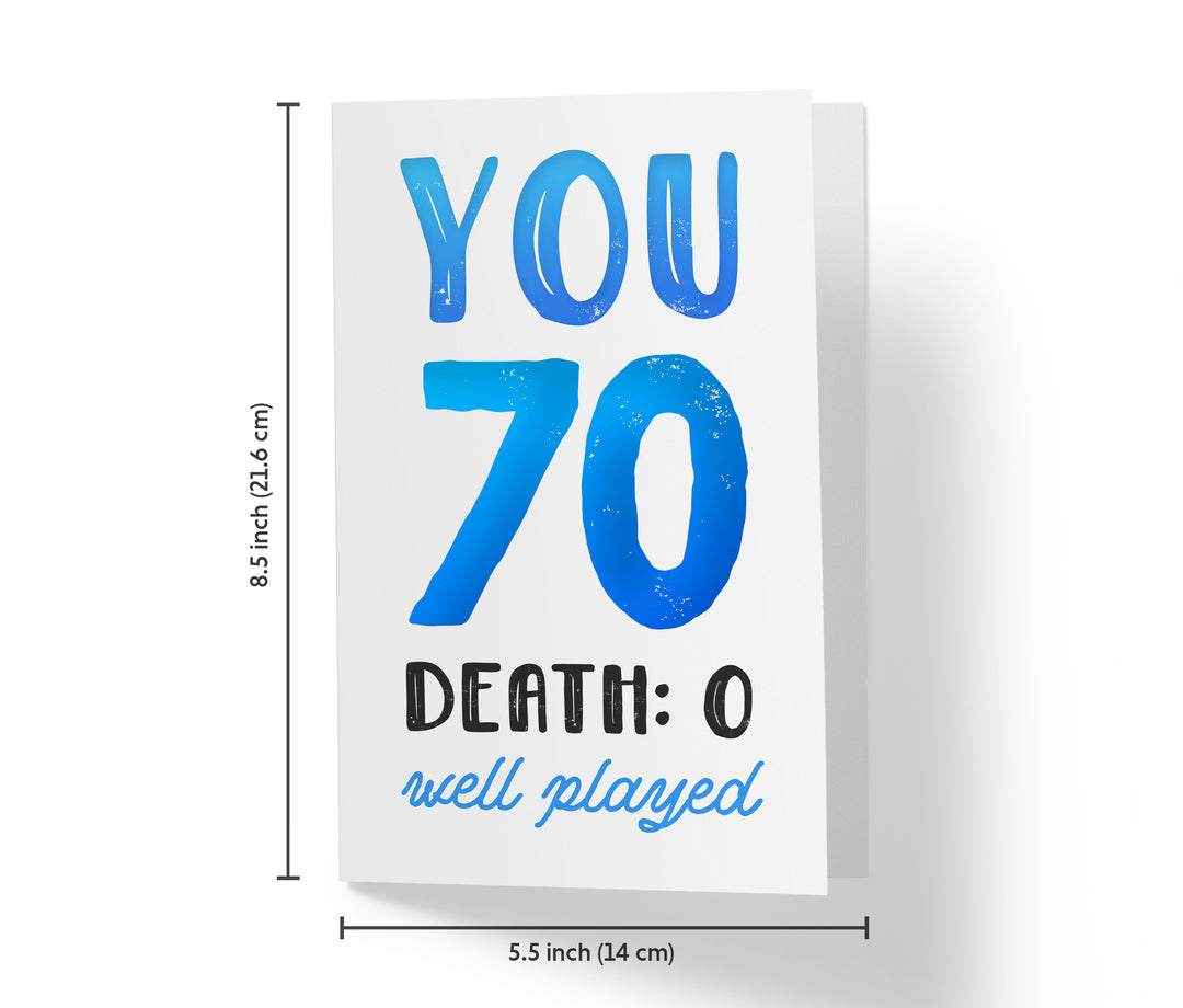 You vs. Death | 70th Birthday Card