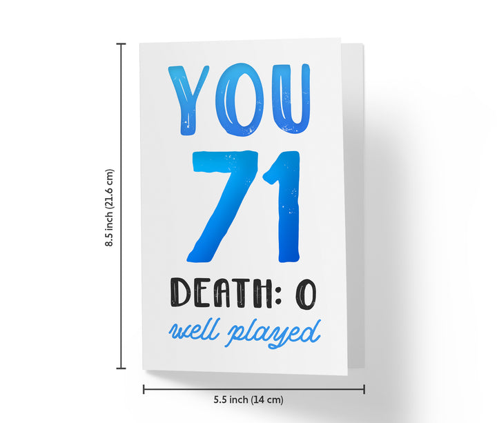 You vs. Death | 71st Birthday Card