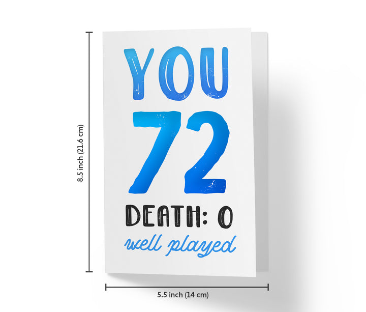 You vs. Death | 72nd Birthday Card