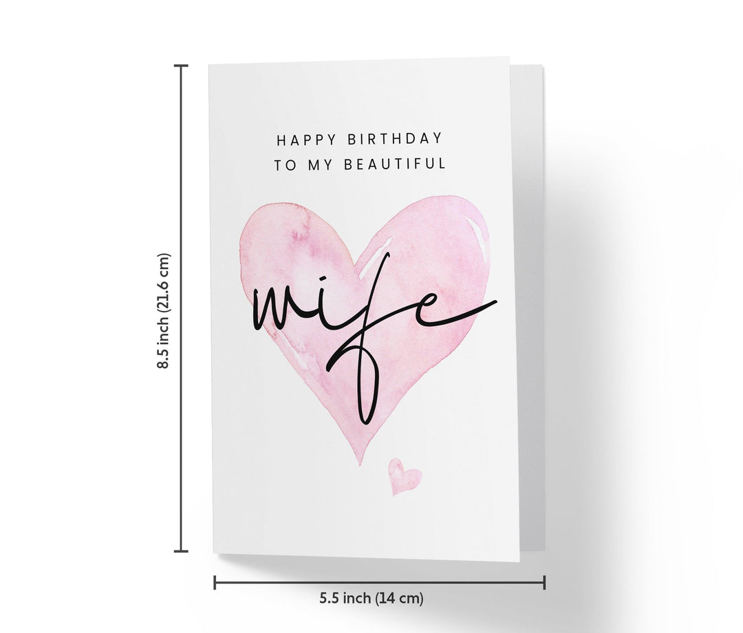 Beautiful Wife | Sweet Birthday Card - Kartoprint