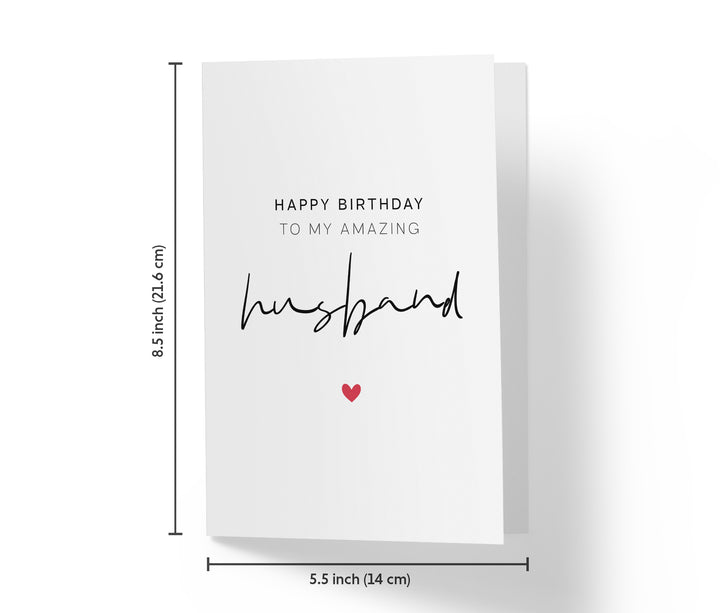 Happy Birthday to My Amazing Husband - With a Message Inside | Sweet Birthday Card