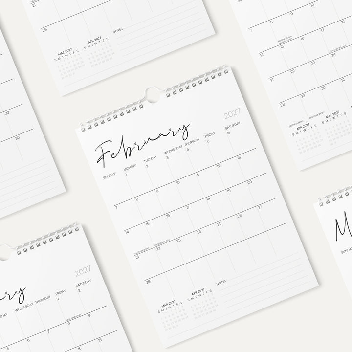 Cursive Calendar 2026 | 18 Months | 11x17