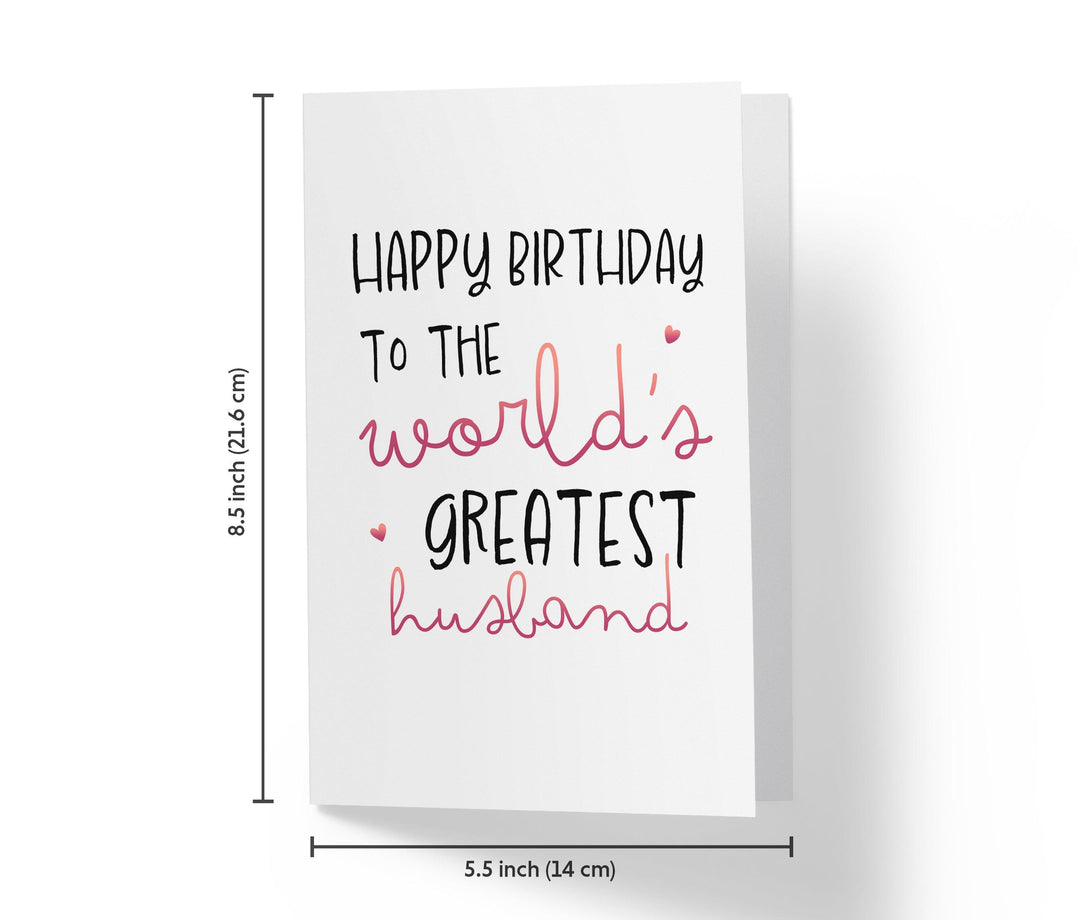 World's Greatest Husband | Sweet Birthday Card - Kartoprint