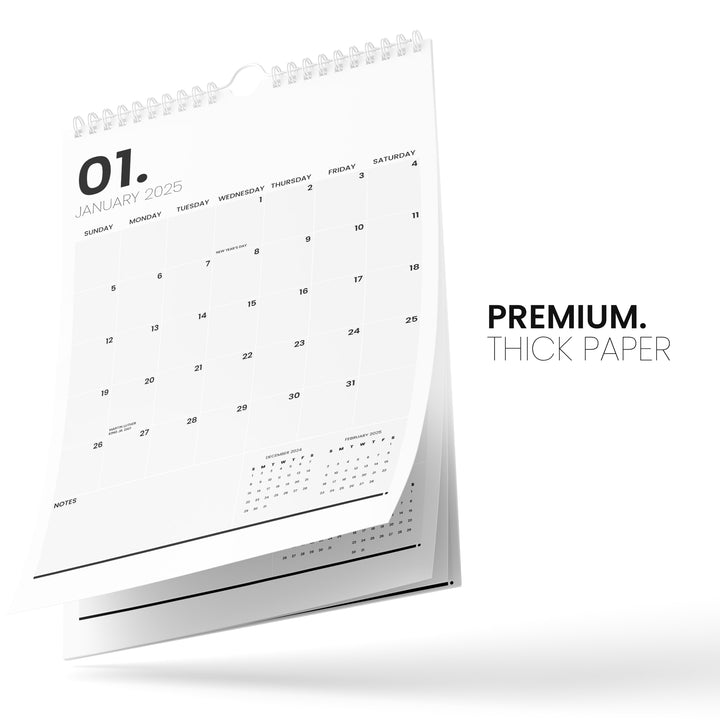 Minimalist Calendar 2024 | 18 Months | 11x17