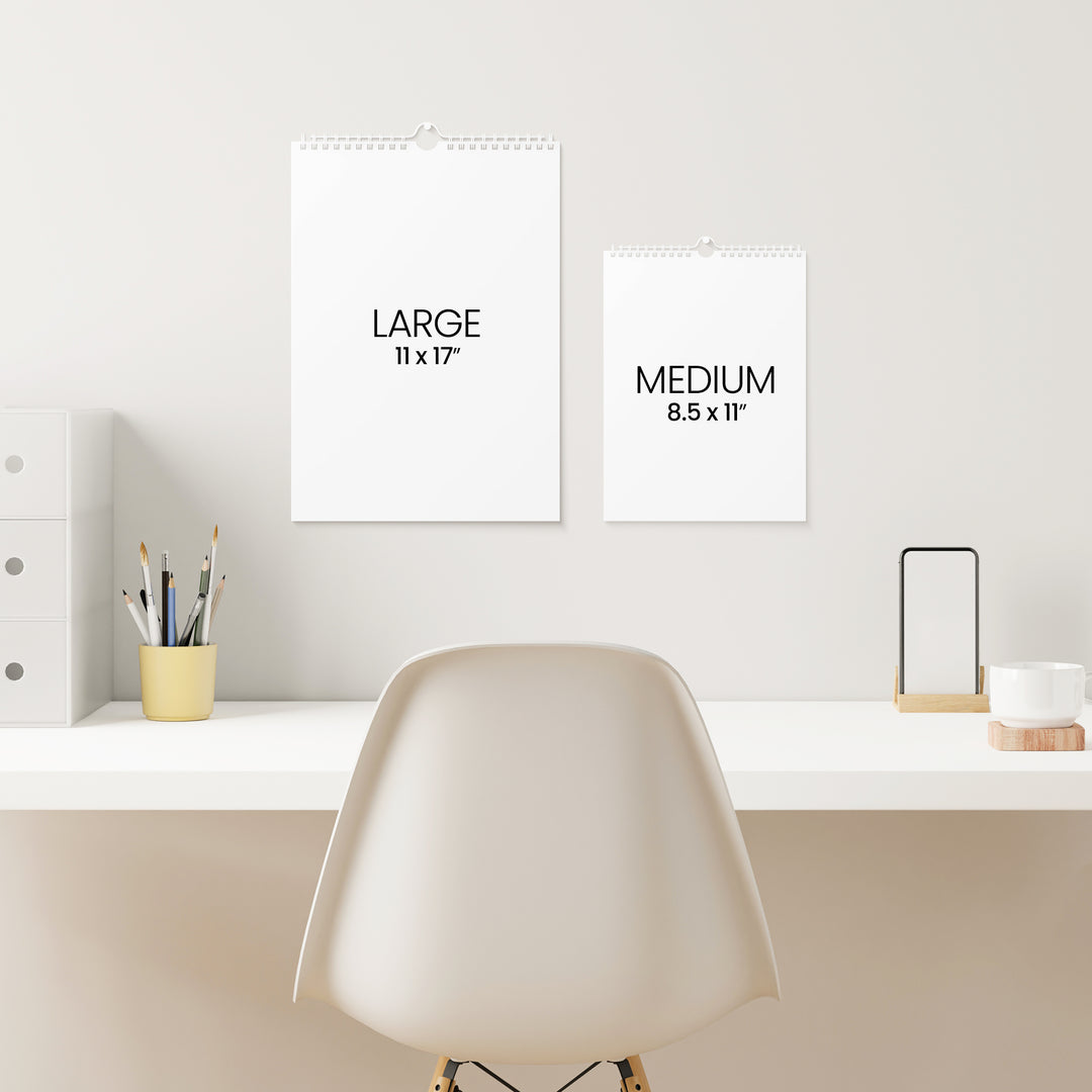 Beige Calendar 2026 | 18 Months | 11x17