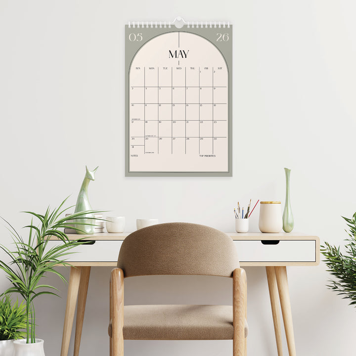 Boho Colors Calendar 2025 | 18 Months | 11x17