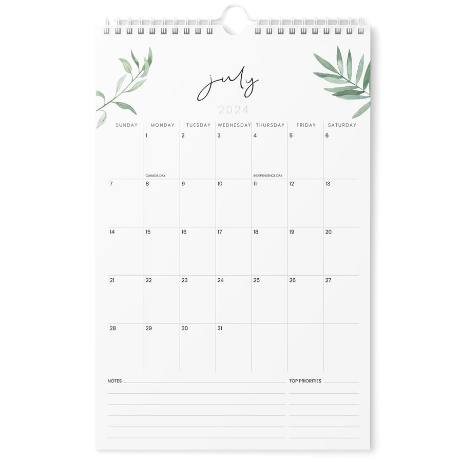 Greenery Calendar 2024 | 18 Months | 11x17 - Kartoprint