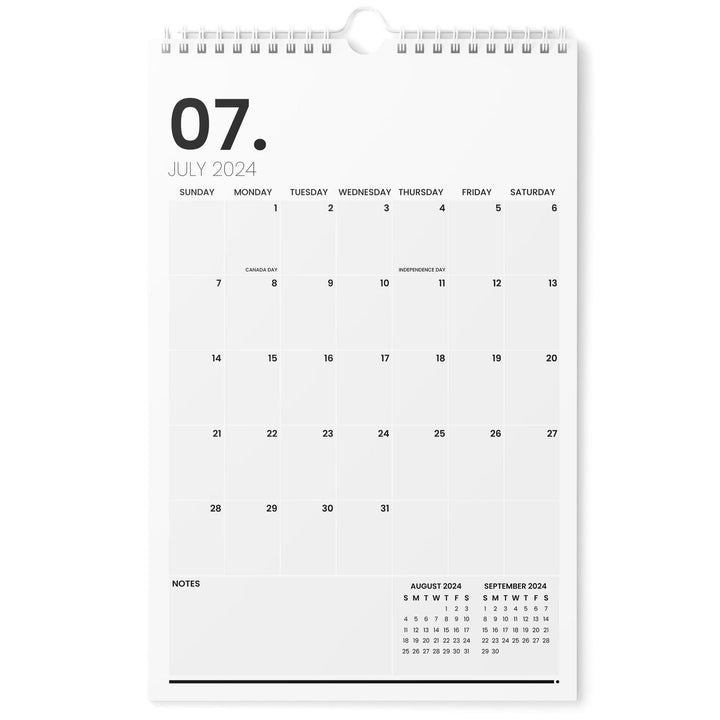 Minimalist Calendar 2024 | 18 Months | 11x17 - Kartoprint