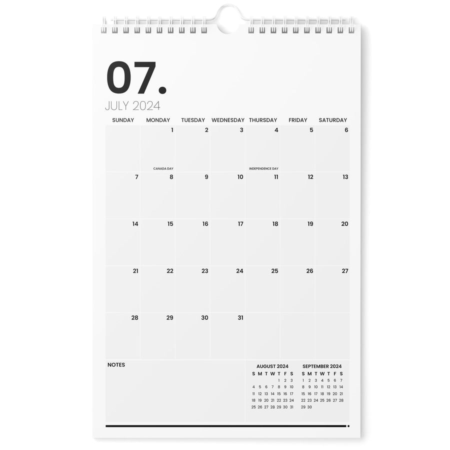 Minimalist Calendar 2024 | 18 Months | 11x17 - Kartoprint